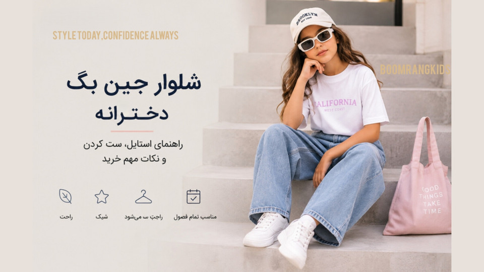 شلوار جین بگ دخترانه؛ راحت، شیک و همیشه ترند