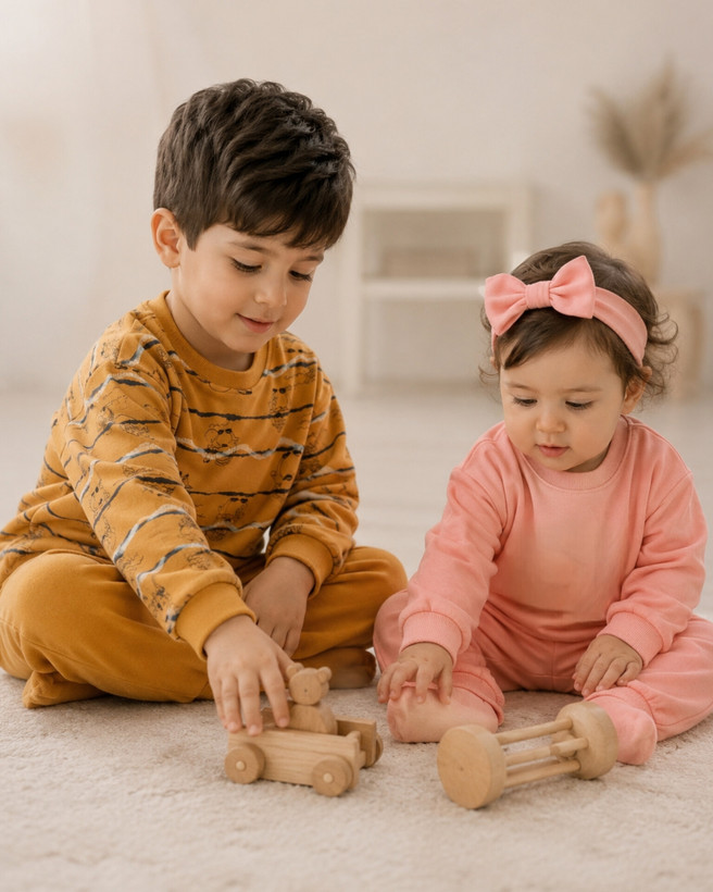 ست لباس پاییزه بچگانه بلوز شلوار پنگوئن ۱ تا ۷ سال